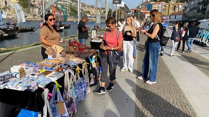 Portugal, Reise, Souvenir Shop, Uferpromenade Portugal, Reise, Souvenir Shop, Uferpromenade