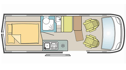 Vergleichstest, Campingbus, Etrusco MV, Grundriss f_Etrusco-CV_Karmann-Davis_Grundriss