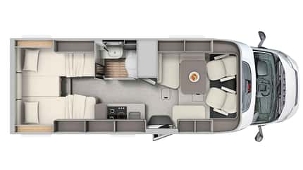 LMC Cruiser, T 740 EL, Wohnmobil, Camping, Teilintegriert Grundriss, LMC Cruiser, T 740 EL, Wohnmobil, Camping, Teilintegriert