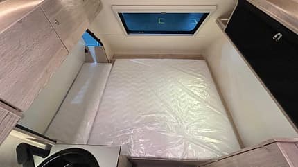 Bett, Gateway CS, Easy Caravanning, Wohnwagen, Caravan, Camping