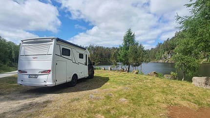 Seeplatz, Norwegen, Camping, Frankia Neo, Wohnmobil