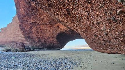 Felsentor, Marokko, Camping, Urlaub, Winter, Wohnmobil