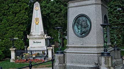 The Mozart And Beethoven Grave Monument-Grave At Zentralfriedhof