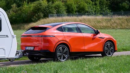 Xpeng Heck, Xpeng G6, Zugwagen, Camping, Elektroauto, E-Auto, Caravan