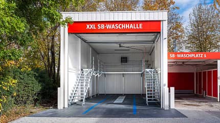 Waschhalle, Wohnmobil, Caravan, Dach, Reinigung, Pflege