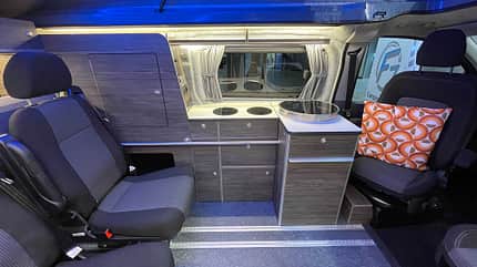 Fischer, Campervan, VW Transporter, Innenraum, Sitzplätze, Küche