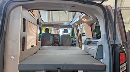 Durchschuss, Heckansicht, Schlafplatz unten, Liegefläche