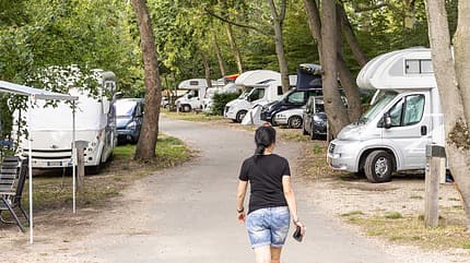 Platz, Campingplatz, Lyon, Frankreich