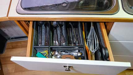 Nachher, Besteckschublade, Wohnmobil, DIY, Küche