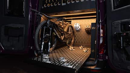 VanMe, Niffler, Campingbus, Heckgarage, Fahrradauszug