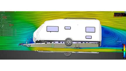 Messung mit UBO, Wohnwagen, Unterboden, Effizienz, Zugkraft, TÜV