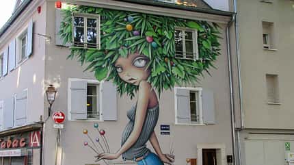Reise, Mülhausen, Frankreich, Elsass, Street-Art, Fassade f_Dbz_Mülhausen_Street-Art