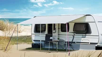 WIGO Breeze Roof – das modulare Sonnensegel-System für Wohnwagen