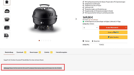 Produktbild, Gasdruck, Gesetz, Gasgrill