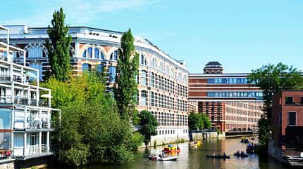 Boote, Leipzig, Ostdeutschland, Kanal, Weiße Elster