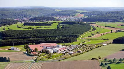 Schwäbische Alb, Fabrik, Nudeln AlbGold Luftaufnahme, Schwäbische Alb, Fabrik, Nudeln