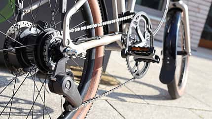 Fahrrad, Faltrad, Brompton, Kettenspanner, Antrieb f_Brompton_Faltrad_Kettenspanner