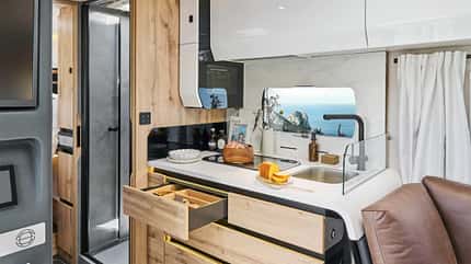 Le Voyageur, Wohnmobil, Kücje Le Voyageur, Wohnmobil, Kücje