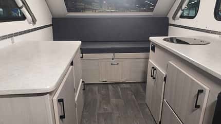 Aliner, Scout 15, Caravan, Faltcaravan, Schlafcouch, Bett i_Scout_15_Schlafcouch