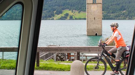 Südtirol, Italien, Camping Passeier, Alpen Kirchturm, Südtirol, Italien, Camping Passeier, Alpen