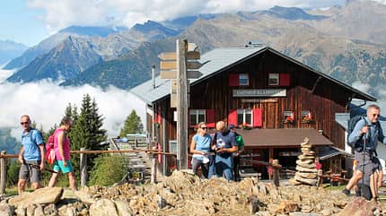 Südtirol, Italien, Camping Passeier, Alpen Berghütte, Südtirol, Italien, Camping Passeier, Alpen