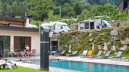 Südtirol, Italien, Camping Passeier, Alpen Pool, Südtirol, Italien, Camping Passeier, Alpen