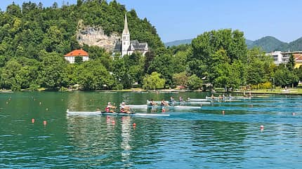 Camping Bled, Slowenien, Campingplatz, Bleder See, Kirche Camping Bled, Slowenien, Campingplatz, Bleder See, Kirche