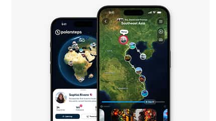 App, Smartphone, Navigation, Urlaub PolarSteps, App, Smartphone, Navigation, Urlaub