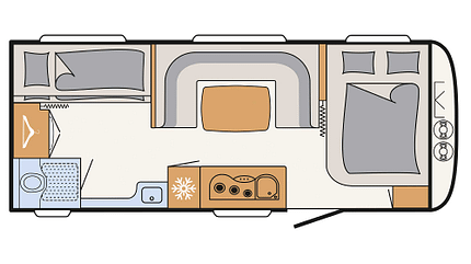 Grundriss 540 QMK, Premiere, Dethleffs Summer Edition, Familien