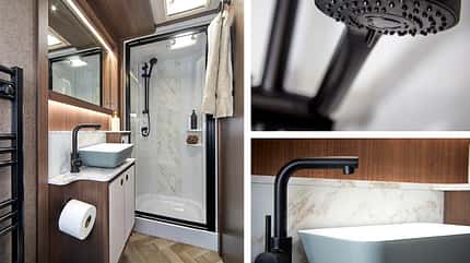 Bad, Dusche, Waschbecken, Detail Bad, Dusche, Waschbecken, Detail