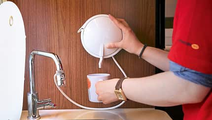 Die Wasseraufbereitung erfordert einen nur minimalen Installationsaufwand.