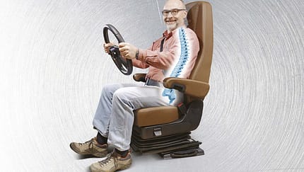 Fahrersitz Seitenansicht