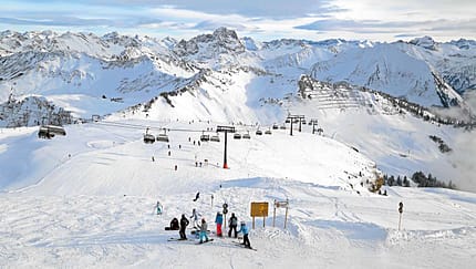 Pisten am Diedamskopf für Skifahrer und Snowboarder
