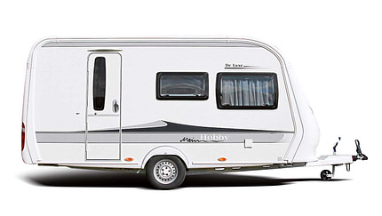 Seitenansicht Caravan Hobby De Luxe 