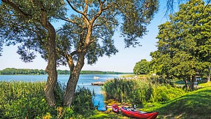 Badestelle am Großen Priepertsee.