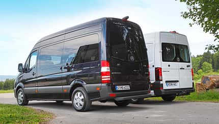 Das Sprinter-Heck ragt höher hinauf.