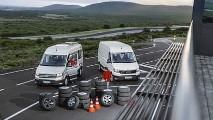 Somerreifentest, 2019_05 Somerreifentest, VW Crafter, MAN TGE-Kastenwagen