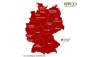 Corona: Campingplätze deutschlandweit geschlossen