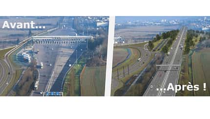 Autobahn Frankreich Mautstation