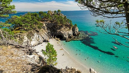 Bucht auf der Landzunge Ile Vierge