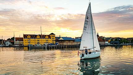 Hafen, Svendborg, Sonnenuntergang