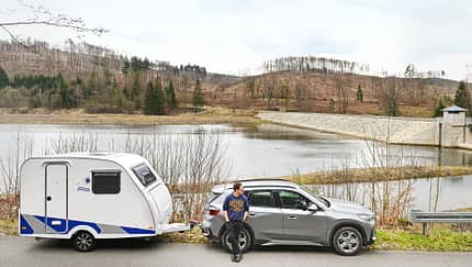 Anhänger, Caravan, Auto, Natur,Wasser