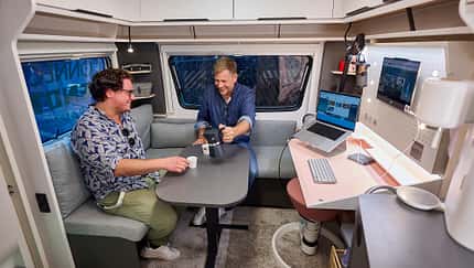 Home Office Caravan, mobiles Arbeiten, digitale Nomaden, Studie