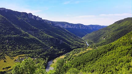 Tal, Les Vignes, Panoramauafnahme, Natur, Grün, Wasser