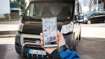 Handy, Karte, Standort, Hand, Auto