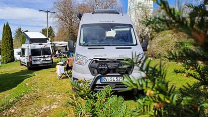 Campingbus Cliffford beim Redaktionscamping