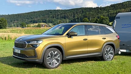 Skoda Kodiaq, Wiese, Wälder, Himmel 