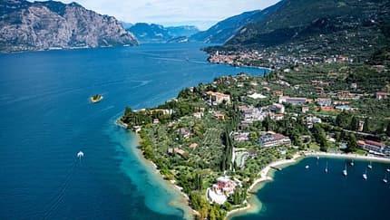 Aerial Views Of Italian Coastlines During Summertime