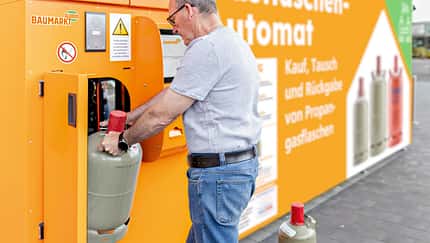 Gasflaschen rund um die Uhr