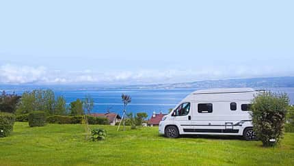 Schweiz, Frankreich, Genfer See, Camper